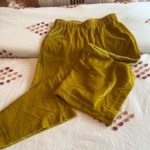 Ann Taylor Velvet Wide Legged Cropped Pant